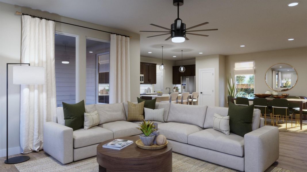 Furnished interior view inside a new home in Parkton Square, Kyle (Image 5).