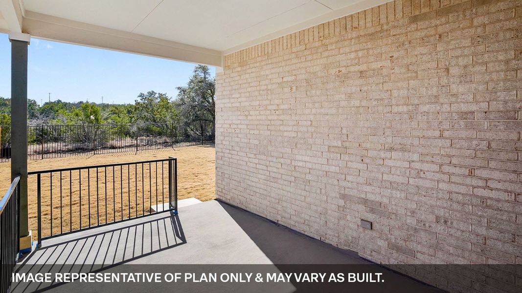 Representative exterior details of a home built from the The Quincy by D.R. Horton in Thunder Rock, Marble Falls (Image 4).