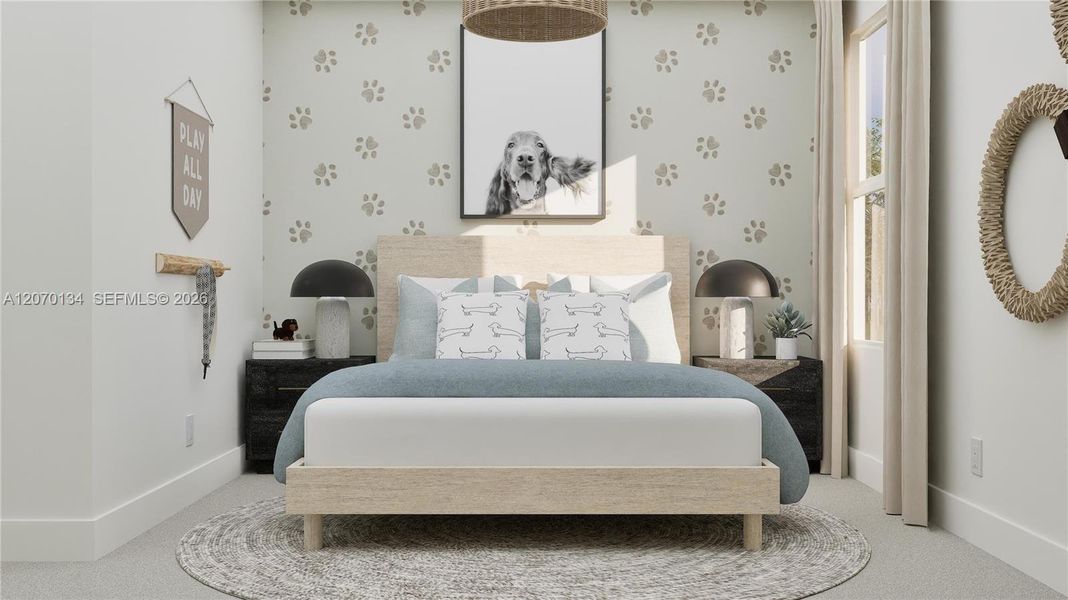 Furnished interior view inside a new home in , Miami (Image 8).
