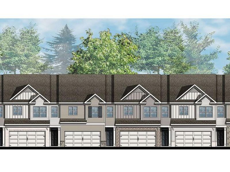 Exterior rendering of this home design in Falcon Landing, Gainesville, GA (Image 2).