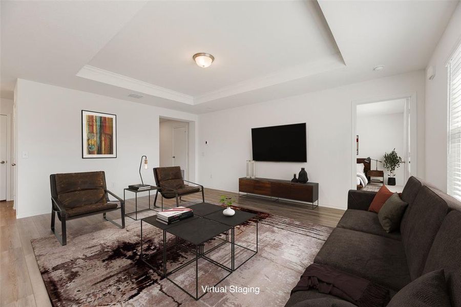 Furnished interior view inside a new home in Verandah, Royse City (Image 8). Furnished interior view inside a new home in Verandah, Royse City (Image 8).