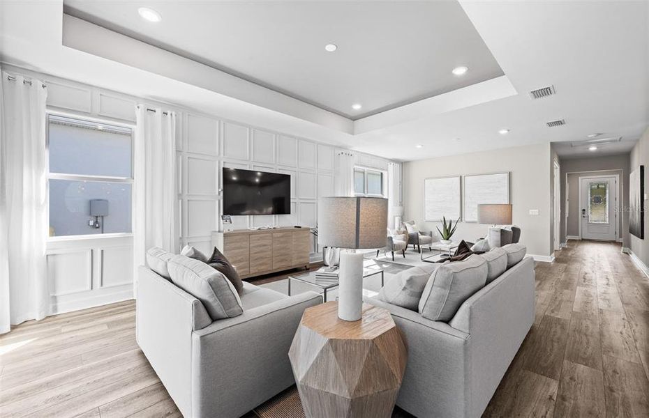 Furnished interior view inside a new home in BeachWalk by Manasota Key, Englewood (Image 8). Furnished interior view inside a new home in BeachWalk by Manasota Key, Englewood (Image 8).