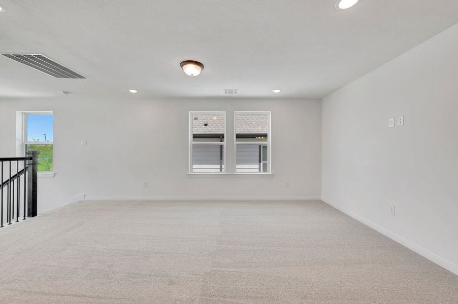 Spacious, unfurnished interior of a new home in Painted Tree Woodland West – Cottages, McKinney (Image 25). Spacious, unfurnished interior of a new home in Painted Tree Woodland West – Cottages, McKinney (Image 25).