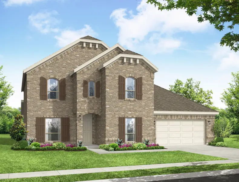 Representative exterior photo of a completed home built from the Radcliffe by Impression Homes in Still Water Lake Estates, Godley, TX (Image 5).