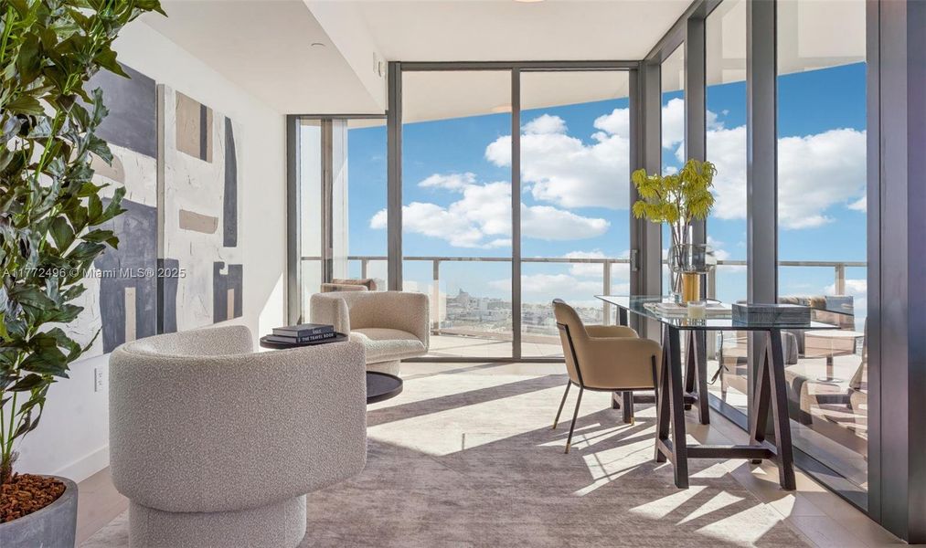 Furnished interior view inside a new home in , Miami Beach (Image 7).