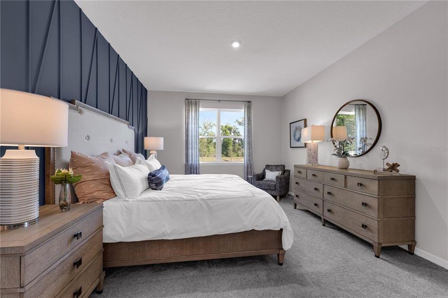 Furnished interior view inside a new home in Covered Bridge at Liberty Bluff, Haines City (Image 29). Furnished interior view inside a new home in Covered Bridge at Liberty Bluff, Haines City (Image 29).