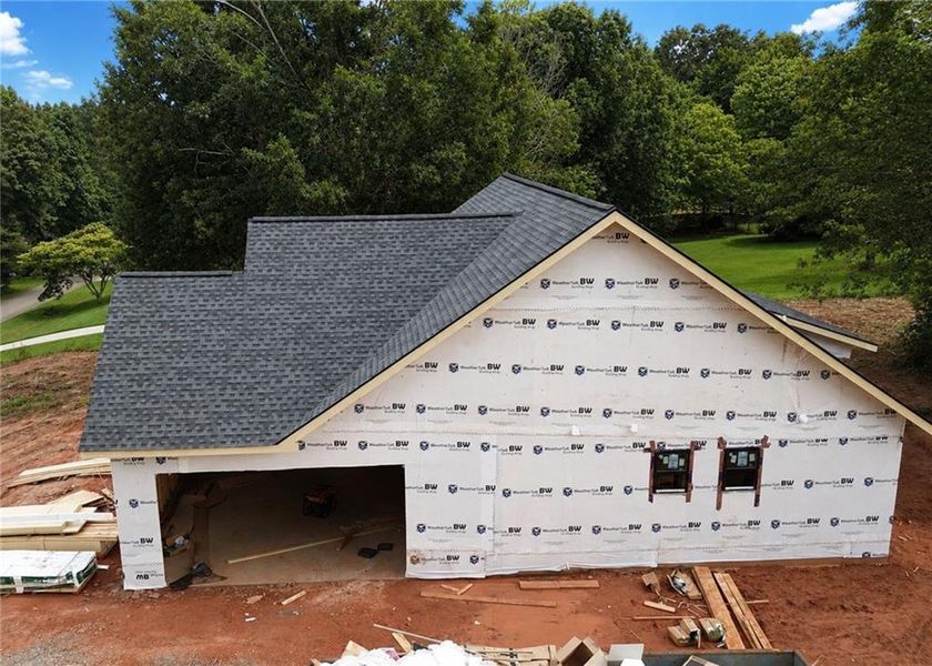 In-progress construction of a new home in , Mount Airy, GA (Image 3).