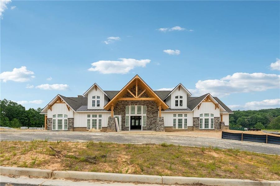 Front exterior of a new home in , Gainesville, GA, highlighting curb appeal (Image 23). Front exterior of a new home in , Gainesville, GA, highlighting curb appeal (Image 23).