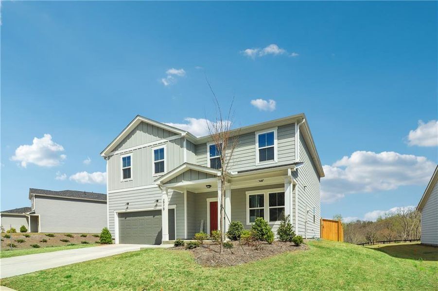 Front exterior of a new home in , Gainesville, GA, highlighting curb appeal (Image 28).