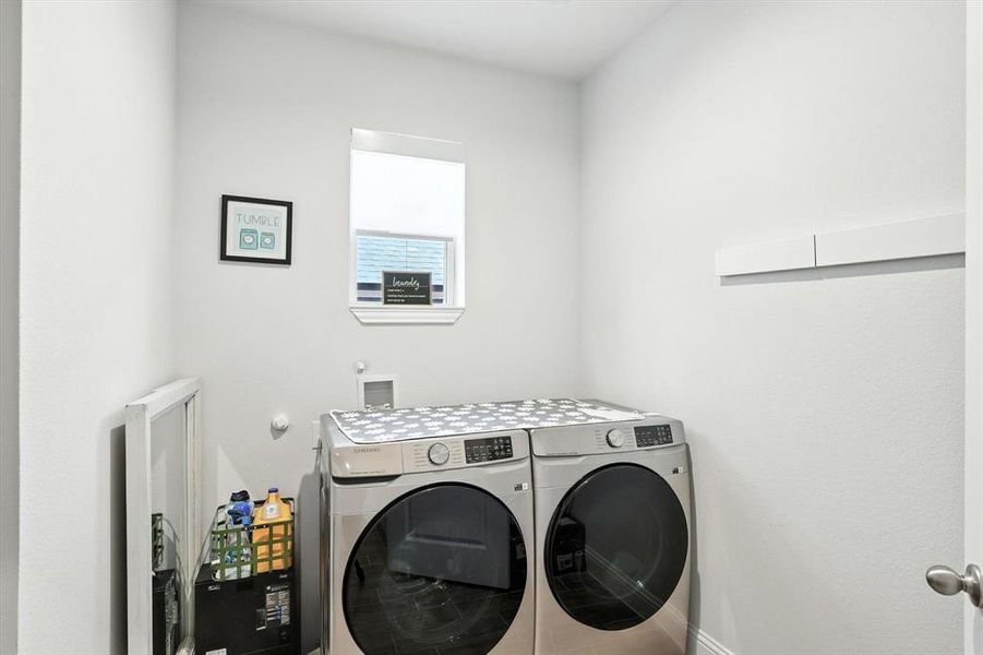 Laundry area featuring washer and dryer