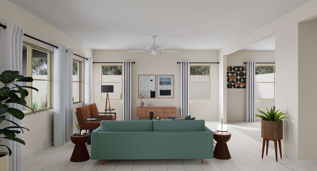 Representative furnished interior of a home built from the Sabino Plan 4506 by Tri Pointe Homes in Waterston Central, Gilbert (Image 7). Representative furnished interior of a home built from the Sabino Plan 4506 by Tri Pointe Homes in Waterston Central, Gilbert (Image 7).