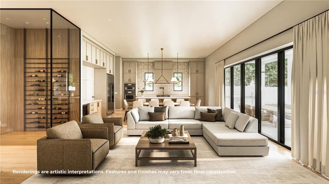 Furnished interior view inside a new home in , Winter Park (Image 10).