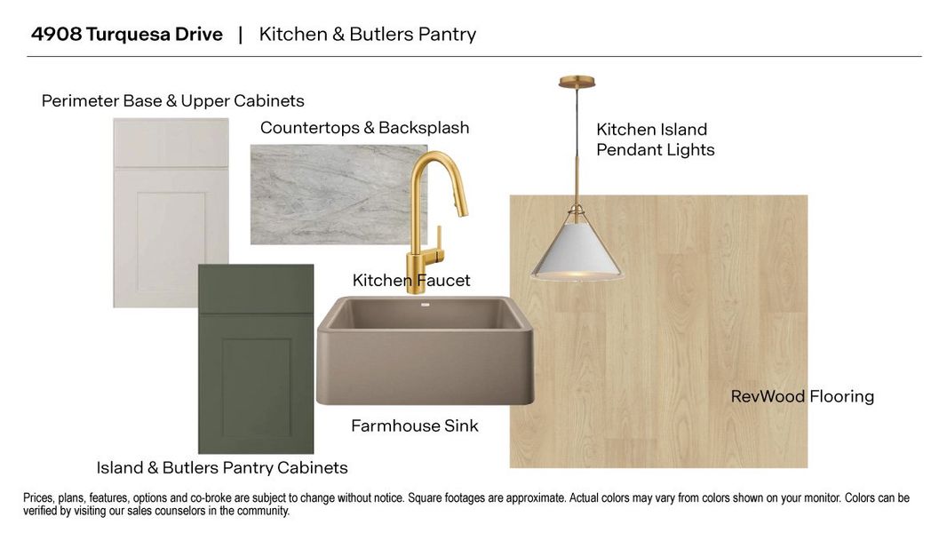 Sample of building materials used in homes in Sola Vista at West Cypress Hills, Spicewood (Image 3).