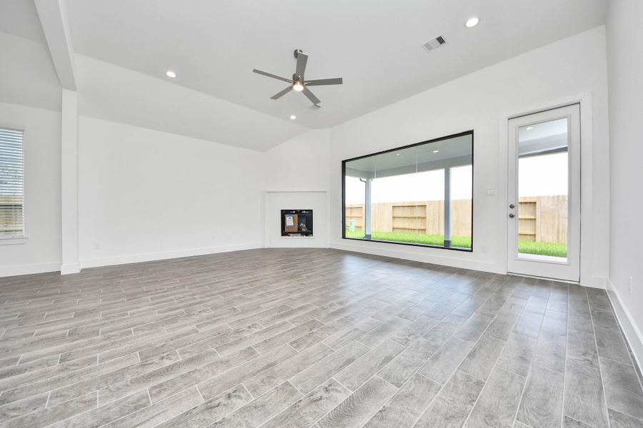 Take another glimpse into the heart of the home with this additional view of the family room—a sprawling space ready to accommodate all your gatherings.