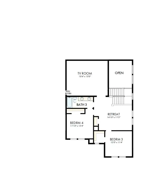 2D floor plan layout of this home in Briggs Ranch – Signature Legacy Series, San Antonio, TX (Image 3).