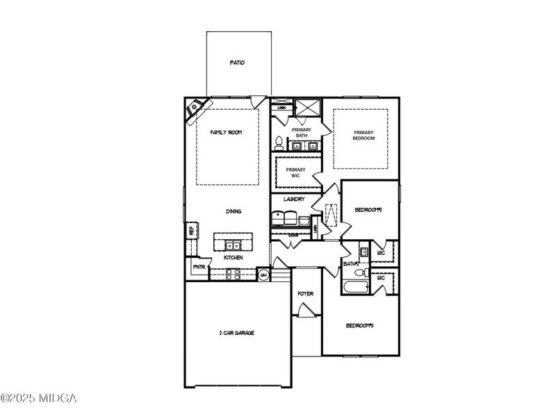 2D floor plan layout of this home in Langston Place, Perry, GA (Image 2). 2D floor plan layout of this home in Langston Place, Perry, GA (Image 2).