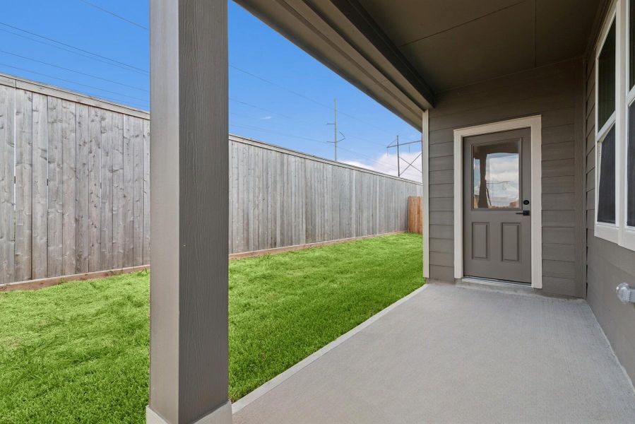 Relaxing covered patio