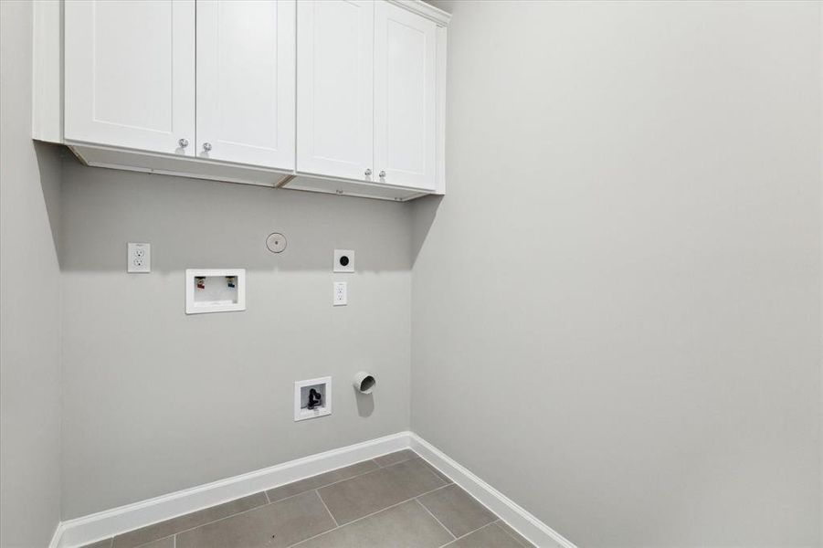 The Laundry room is conveniently located on the second level.