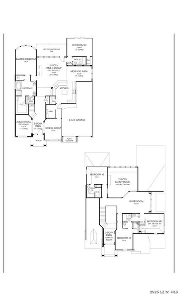 2D floor plan layout of this home in Kallison Ranch, San Antonio, TX (Image 2).