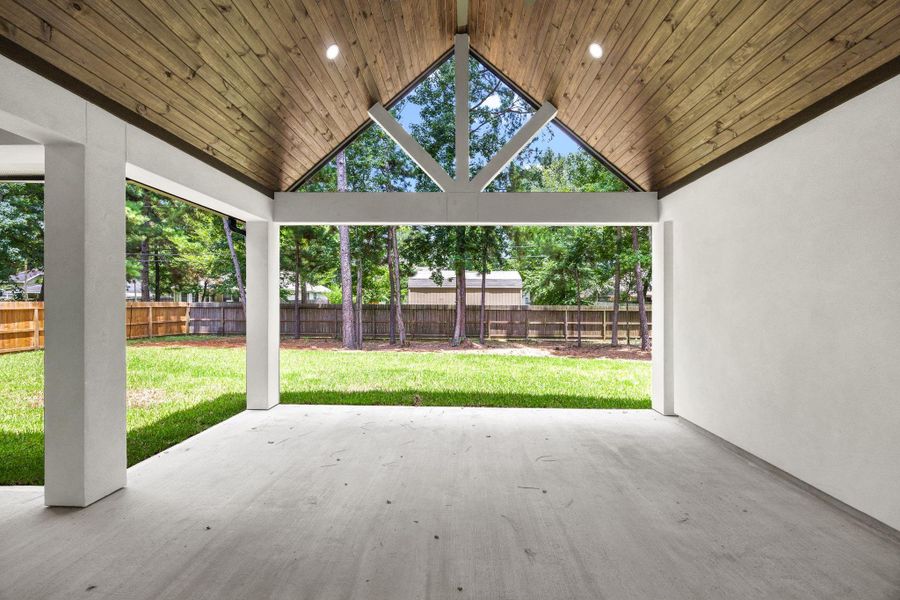 Exterior details and patio area of a home in , Magnolia (Image 3). Exterior details and patio area of a home in , Magnolia (Image 3).