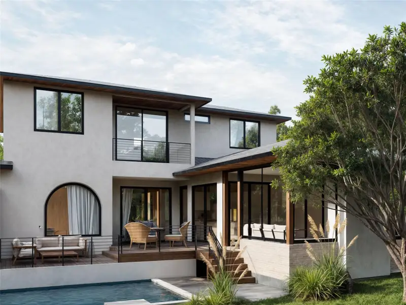 Exterior details and patio area of a home in , Austin (Image 3).