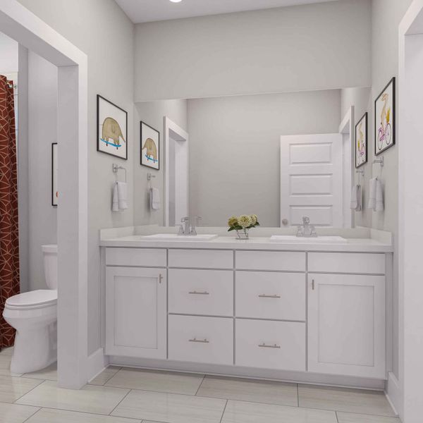 Representative furnished interior of a home built from the Hawk by Tri Pointe Homes in Garden Glen at Clopton Farms, Montgomery (Image 25).