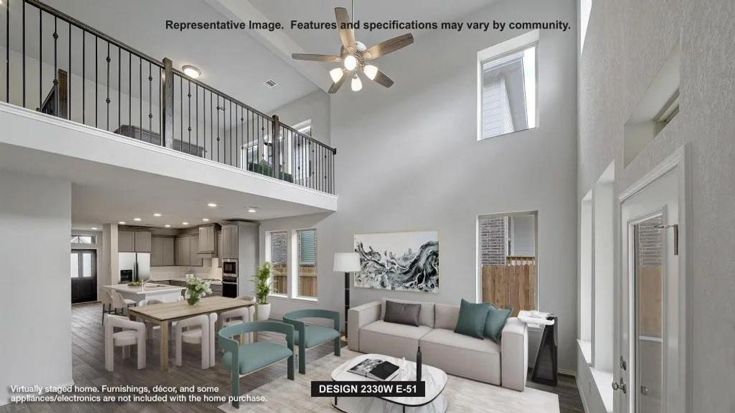 Furnished interior view inside a new home in The Woodlands Hills, Willis (Image 5). Furnished interior view inside a new home in The Woodlands Hills, Willis (Image 5).
