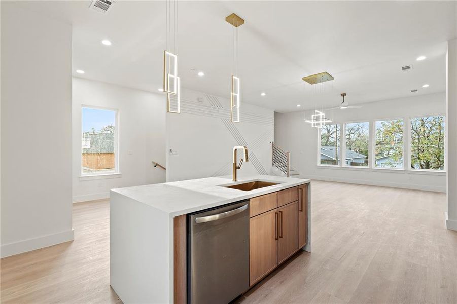 Furnished interior view inside a new home in , Dallas (Image 3).