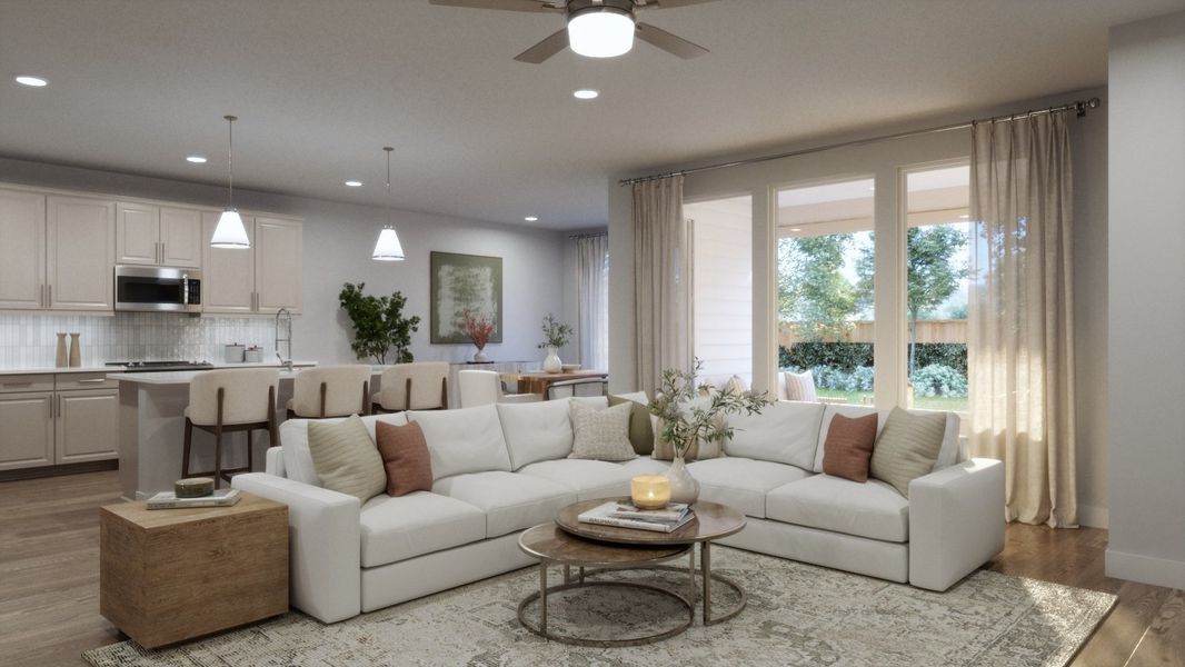 Representative furnished interior of a home built from the 4015 by Risewell Homes in Parkton Square, Kyle (Image 4).