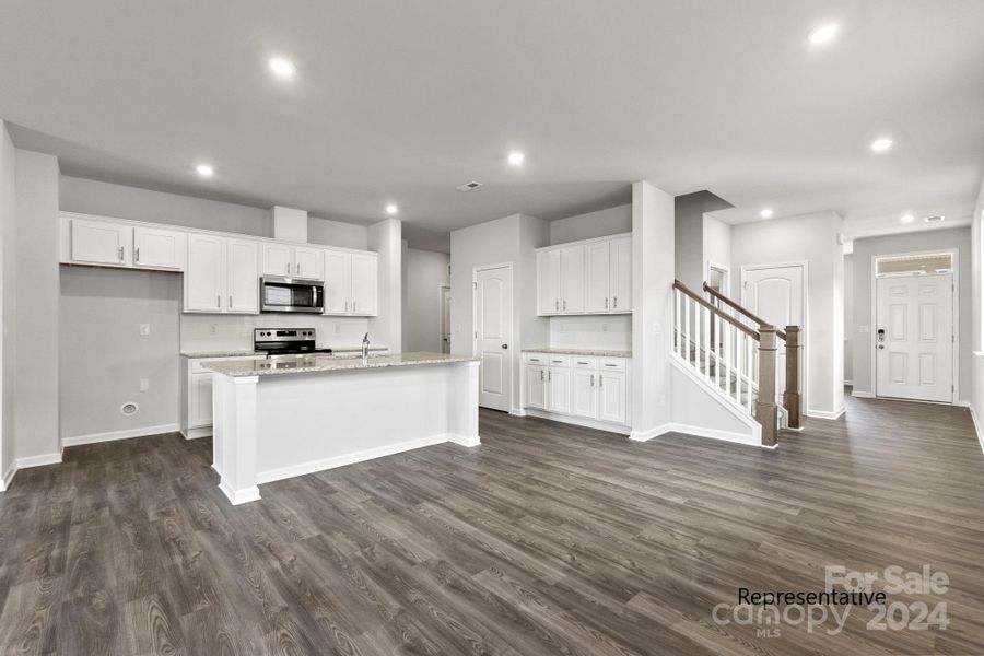 Spacious kitchen with walk-in pantry