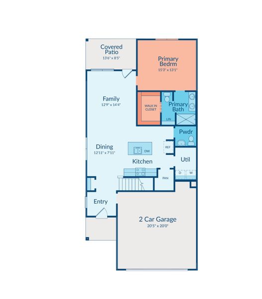 2D floor plan layout of this home in Magnolia Springs, Montgomery, TX (Image 5).