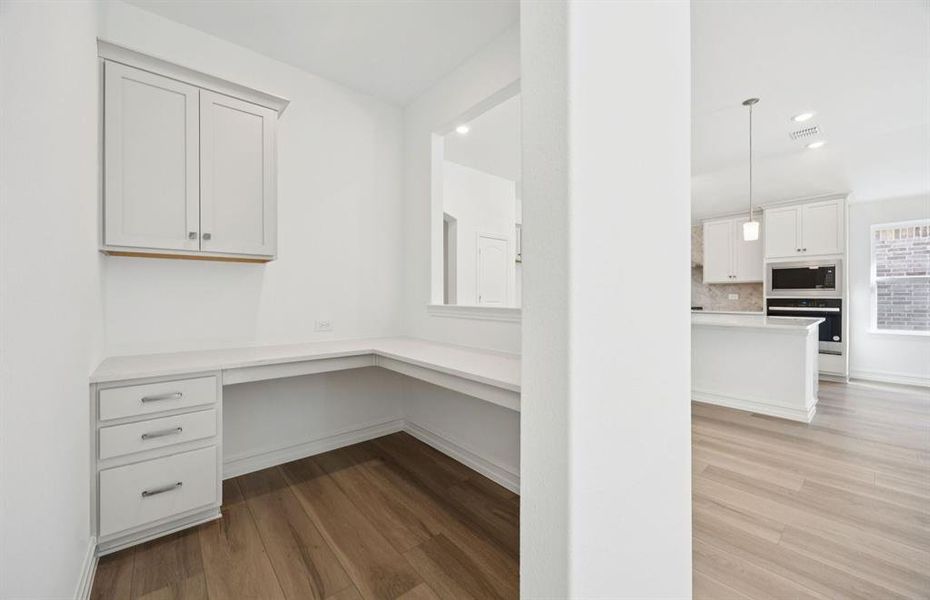 Pulte Planning Center off kitchen and dining area Pulte Planning Center off kitchen and dining area