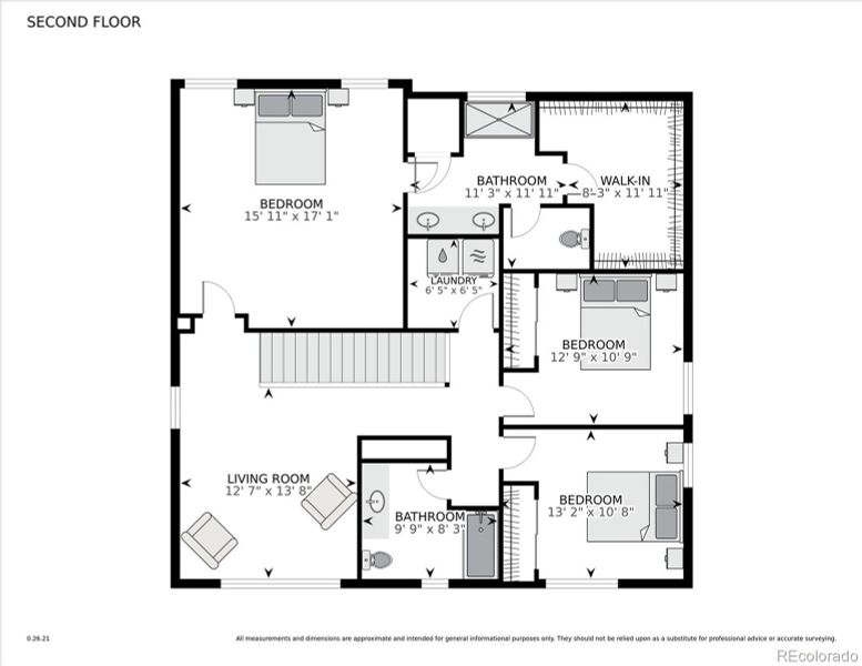 2D floor plan layout of this home in Sweetgrass, Dacono, CO (Image 5).