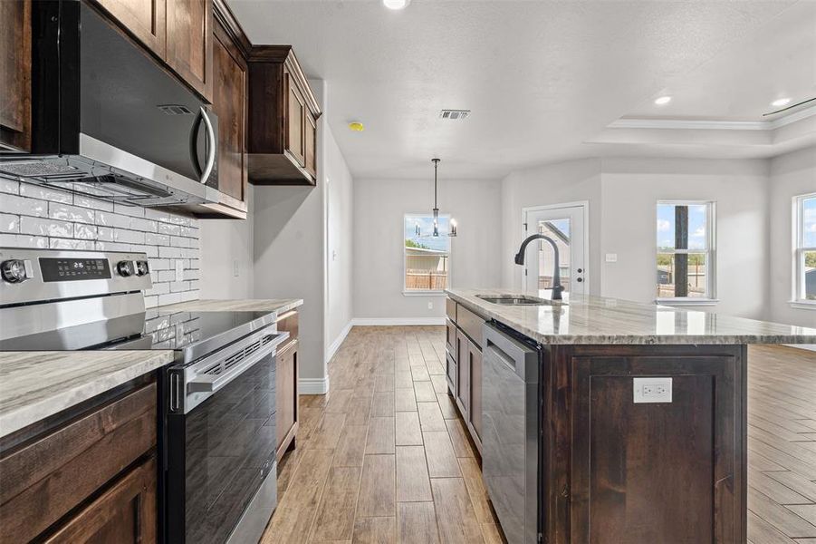 Furnished interior view inside a new home in , Granbury (Image 8). Furnished interior view inside a new home in , Granbury (Image 8).