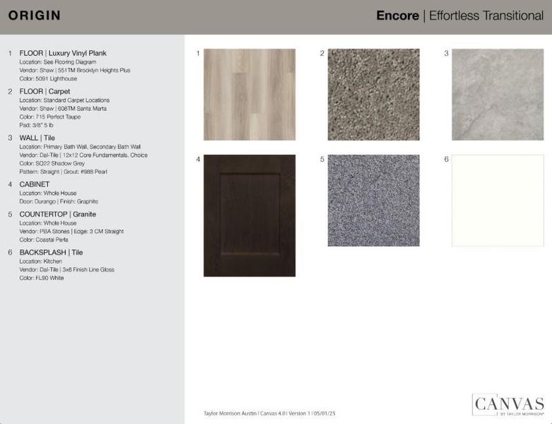 621 Unakite Trail design selections! This home is currently under construction and selections are subject to change.