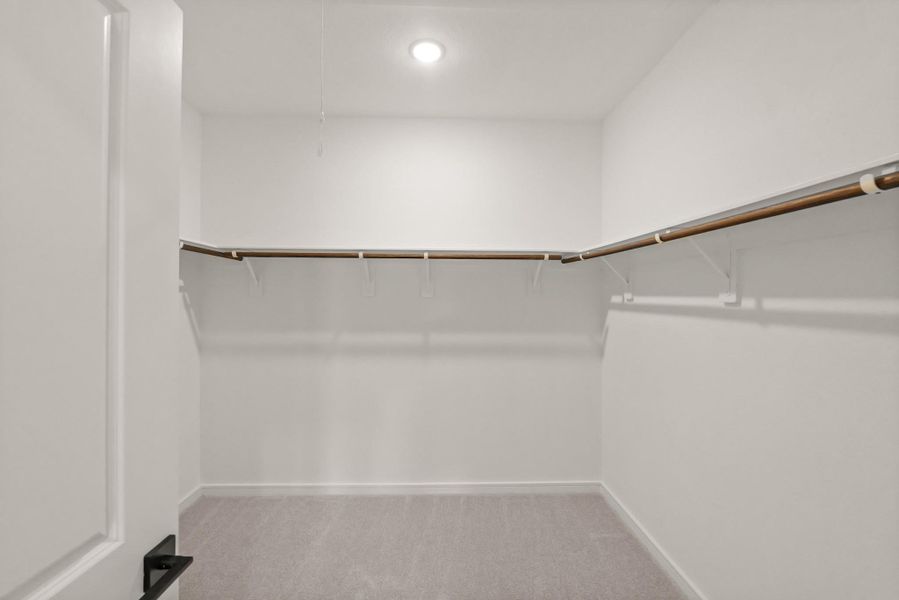 Large walk-in closet in the primary suite
