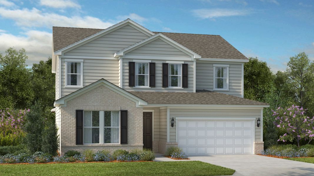 Representative exterior photo of a completed home built from the Cotswold Signature by Taylor Morrison in The Coves on Lake Wylie, Charlotte, NC (Image 17).