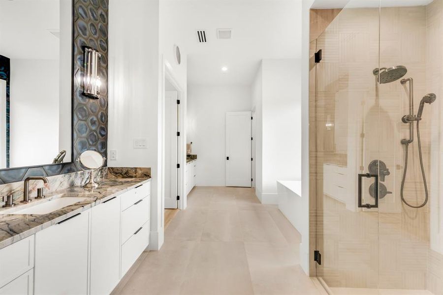 Furnished interior view inside a new home in , Flower Mound (Image 11).