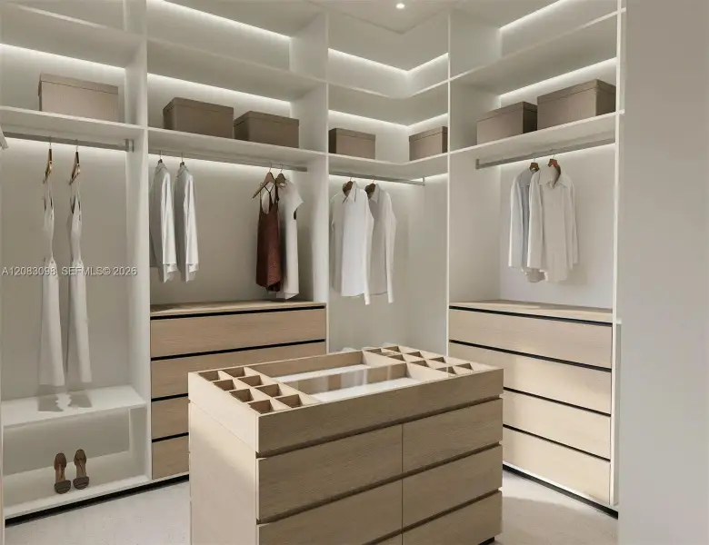 Furnished interior view inside a new home in , Miami Springs (Image 17).