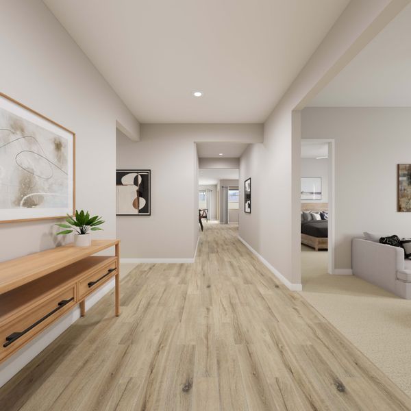 Representative furnished interior of a home built from the Elden Plan 4505 by Tri Pointe Homes in Waterston Central, Gilbert (Image 16).