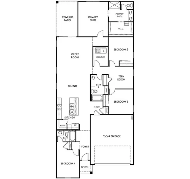 2D floor plan layout of this home in Bella Vista Farms Estate Series, San Tan Valley, AZ (Image 1). 2D floor plan layout of this home in Bella Vista Farms Estate Series, San Tan Valley, AZ (Image 1).
