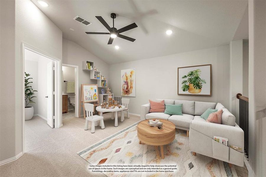 Furnished interior view inside a new home in Sable Creek, Sanger (Image 6).