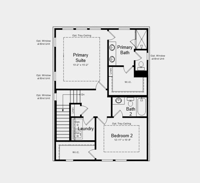 2D floor plan layout for the Oconee by Taylor Morrison in Dreycott, Lawrenceville, GA (Image 5).