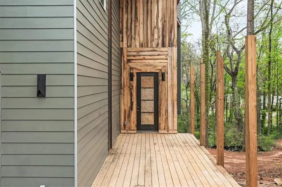 Exterior details and patio area of a home in , Atlanta (Image 2). Exterior details and patio area of a home in , Atlanta (Image 2).