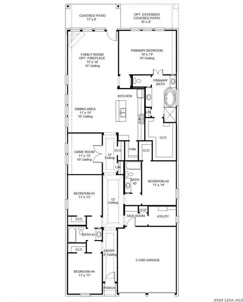 2D floor plan layout of this home in Homestead, Schertz, TX (Image 5). 2D floor plan layout of this home in Homestead, Schertz, TX (Image 5).
