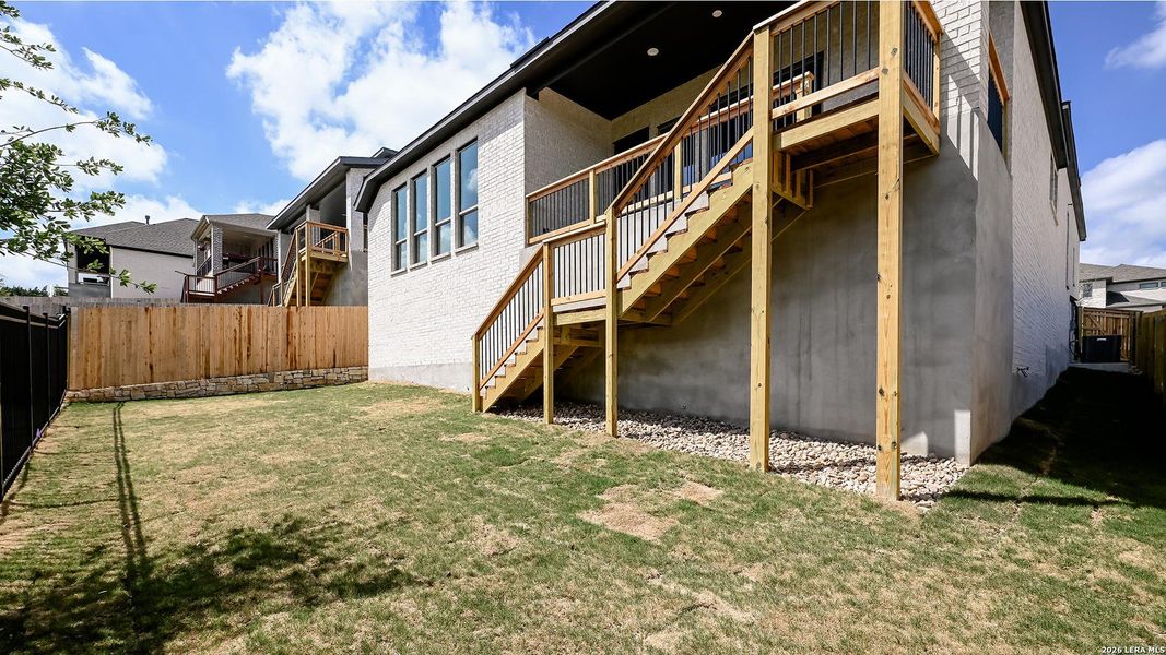 Exterior details and patio area of a home in Johnson Ranch, Bulverde (Image 18).