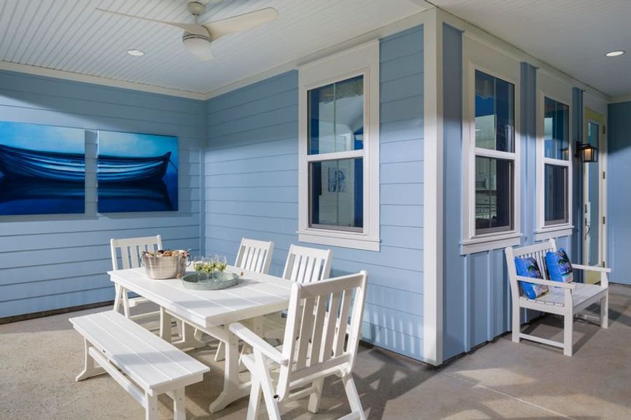 Representative exterior details of a home built from the Dreamsicle by Minto Communities in Latitude Margaritaville Hilton Head, Hardeeville (Image 2).