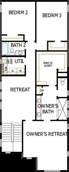 2D floor plan layout of this home in Revel Crossing at Wolf Ranch – The Outlook Collection, Colorado Springs, CO (Image 4). 2D floor plan layout of this home in Revel Crossing at Wolf Ranch – The Outlook Collection, Colorado Springs, CO (Image 4).