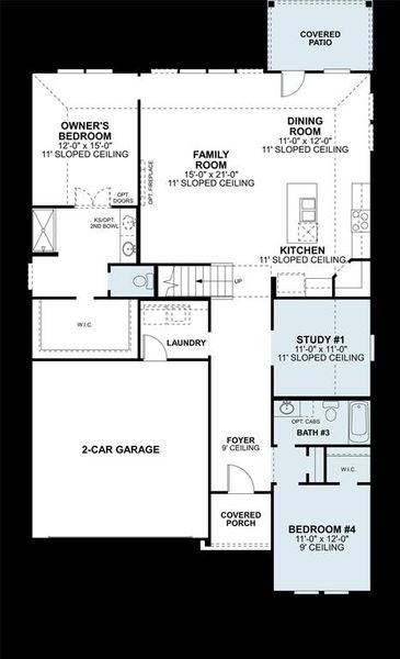 2D floor plan layout of this home in Sagebrook, Argyle, TX (Image 3). 2D floor plan layout of this home in Sagebrook, Argyle, TX (Image 3).
