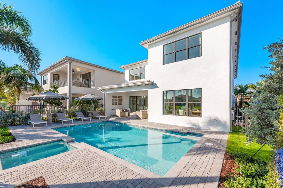 Representative exterior details of a home built from the Honolulu by GL Homes in Lotus Edge, Boca Raton (Image 4).